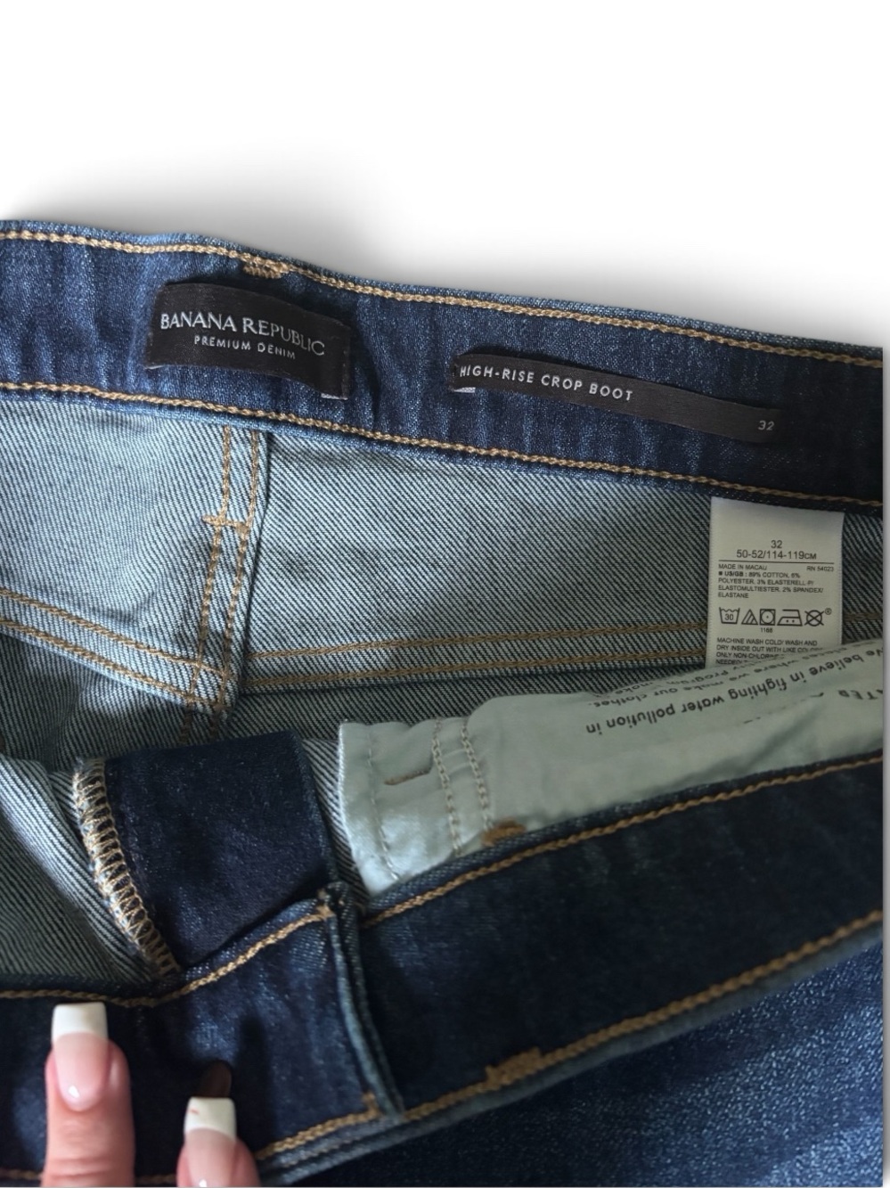 Banana Republic Dark Blue High-Rise Flare Jeans - Picture 2 of 3
